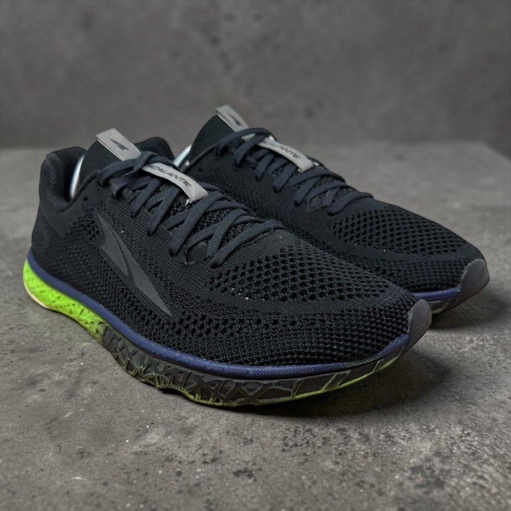 Altra Escalante Running Shoes Mens 10 Black Lime Green Blue ALM1933B031 Knit
